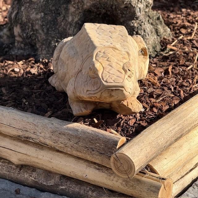 Houten kikker, Ophalen, Nieuw, Hout, Dierenbeeld