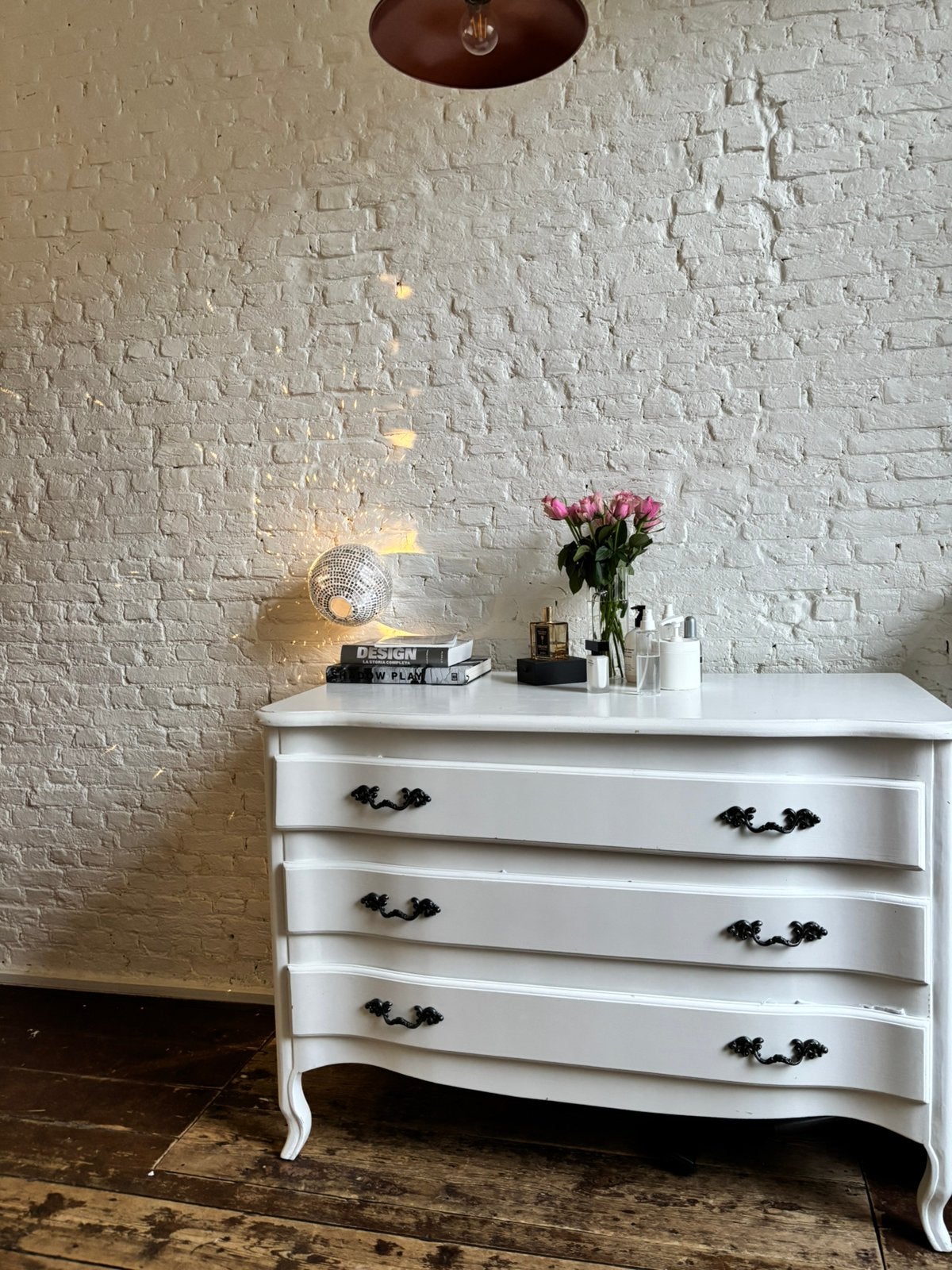 white vintage - shabby chic - chest of drawers/commode/ kast, Huis en Inrichting, Ophalen, Gebruikt, 75 cm of meer, 100 tot 150 cm