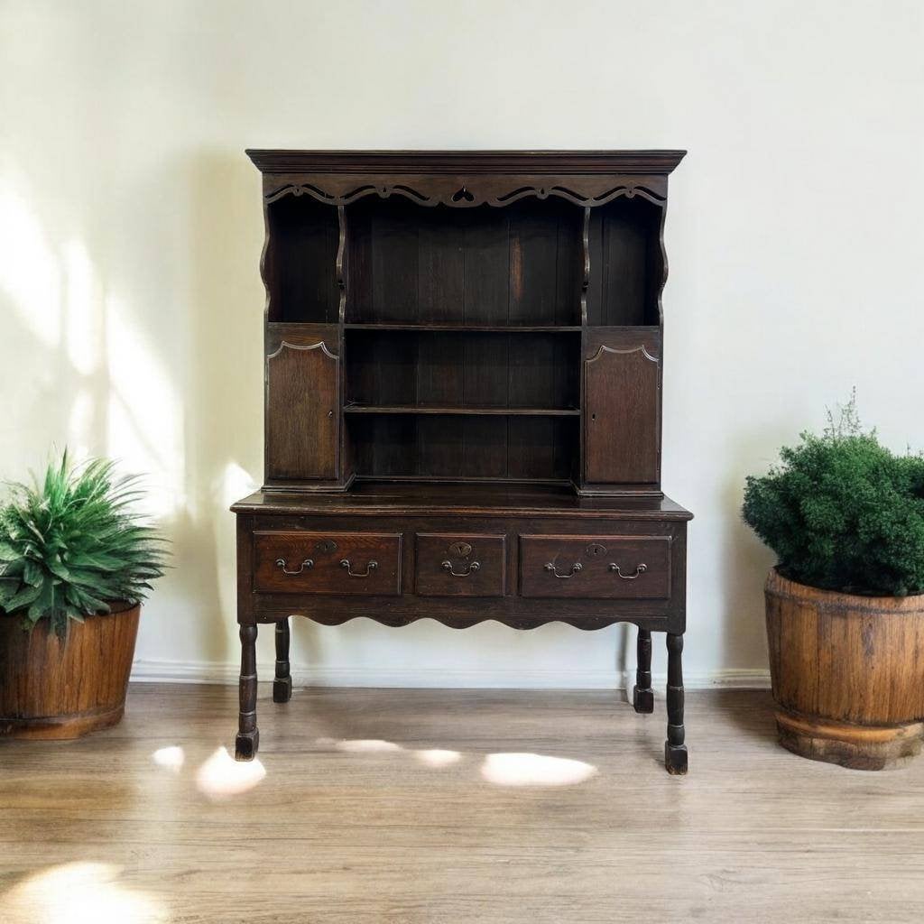 Vintage vitrinekast./ etagere/ kast  in koloniale stijl, Enlèvement