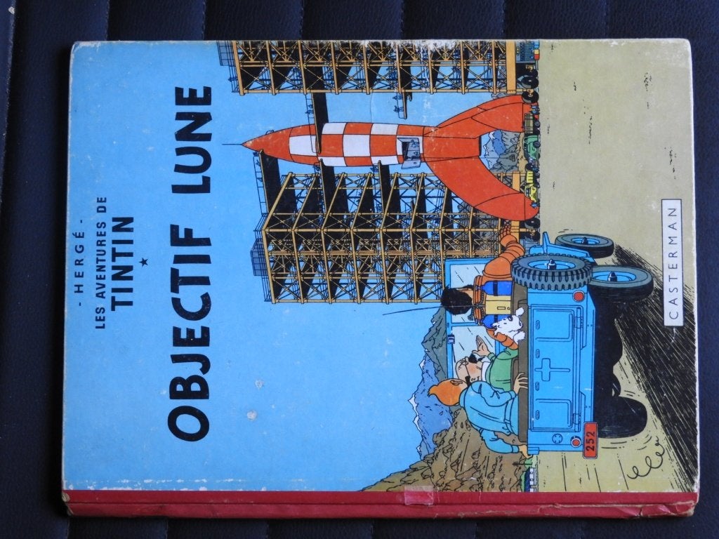 tintin Objectif Lune, Une BD, Enlèvement ou Envoi, Utilisé, Hergé