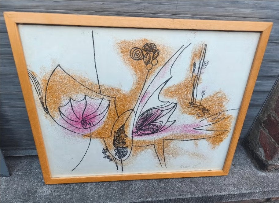 Lithographie signe joseph loven, Antiquités & Art, Enlèvement ou Envoi, Lithographie