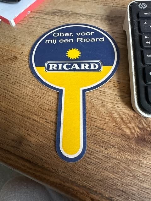 Ricard biervilt coaster bedankt ober voor mij een ricard, Neuf, Ricard, Enlèvement ou Envoi, Info@ricarbe.co