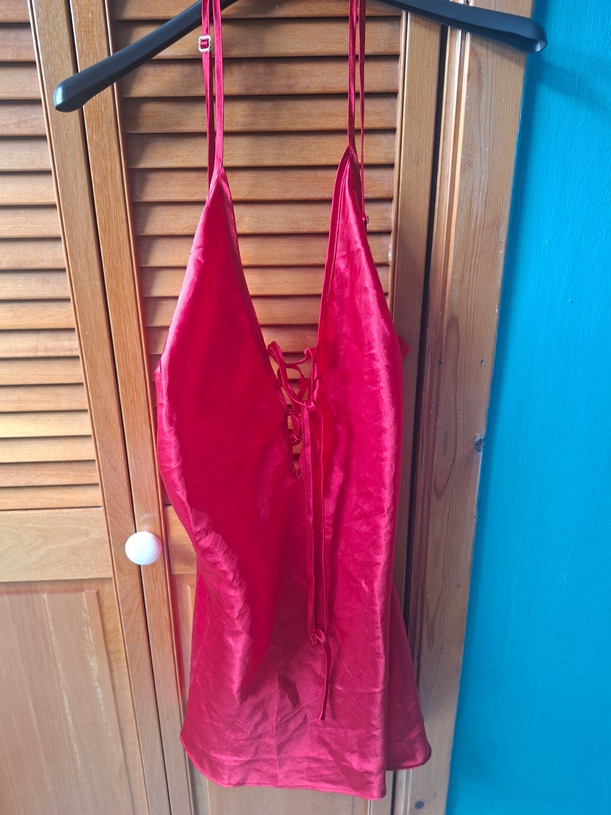 nuisette rouge satin, Kleding | Dames, Ondergoed en Lingerie, Verzenden, Rood