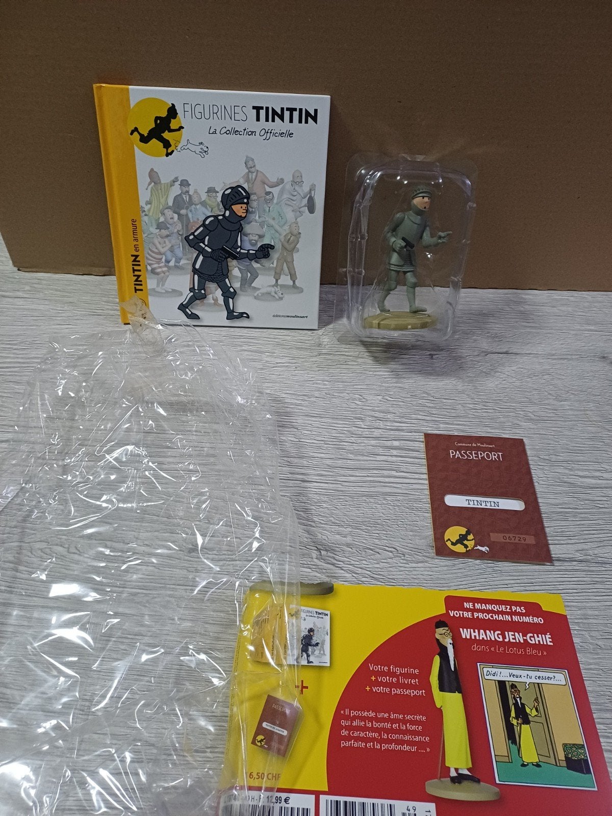 Figurine 49 Tintin en Armure, Enlèvement ou Envoi, Tintin, Comme neuf, Statue ou Figurine