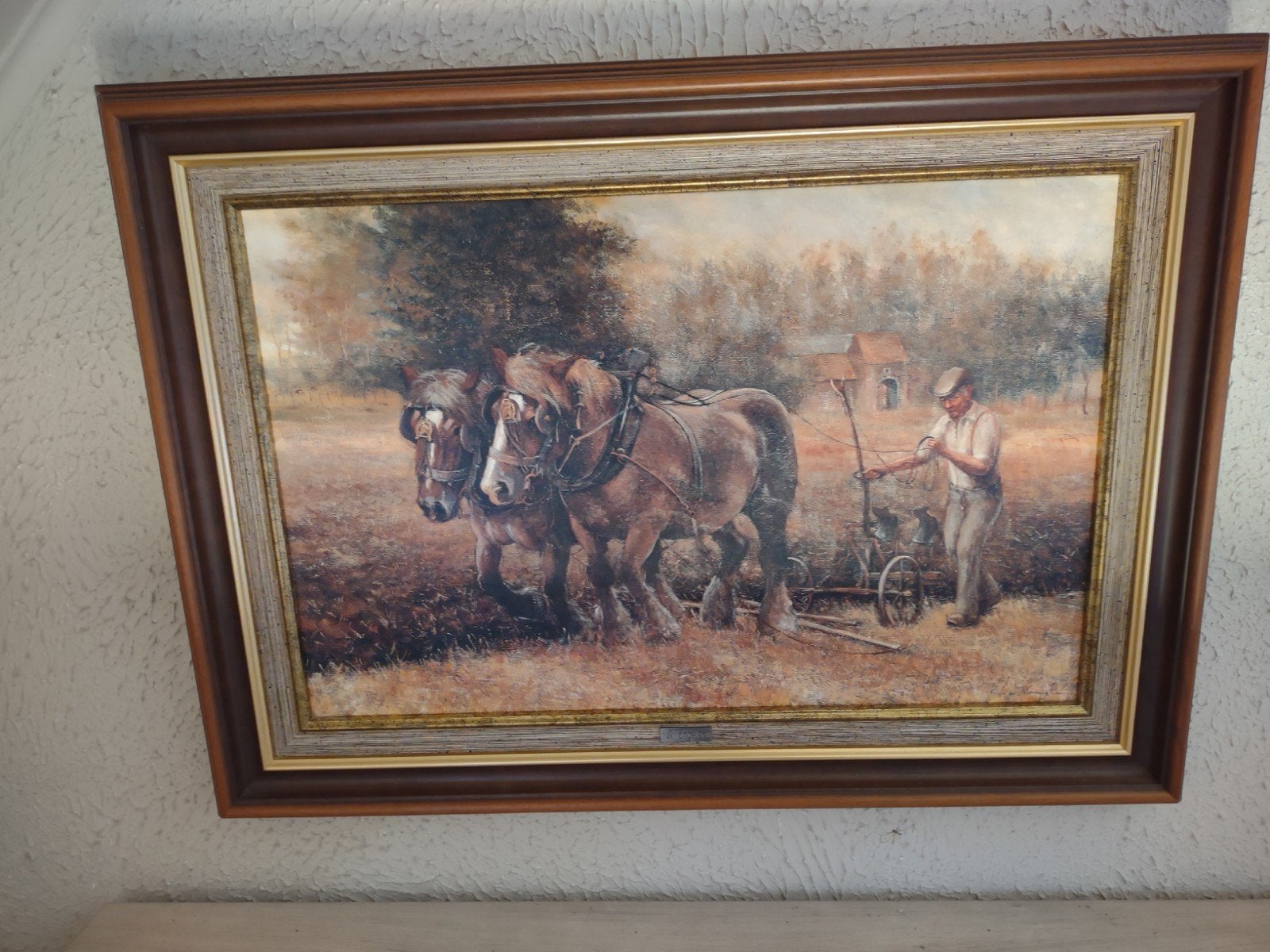 Schilderij in kader van Leon Engelen, Antiek en Kunst, Ophalen