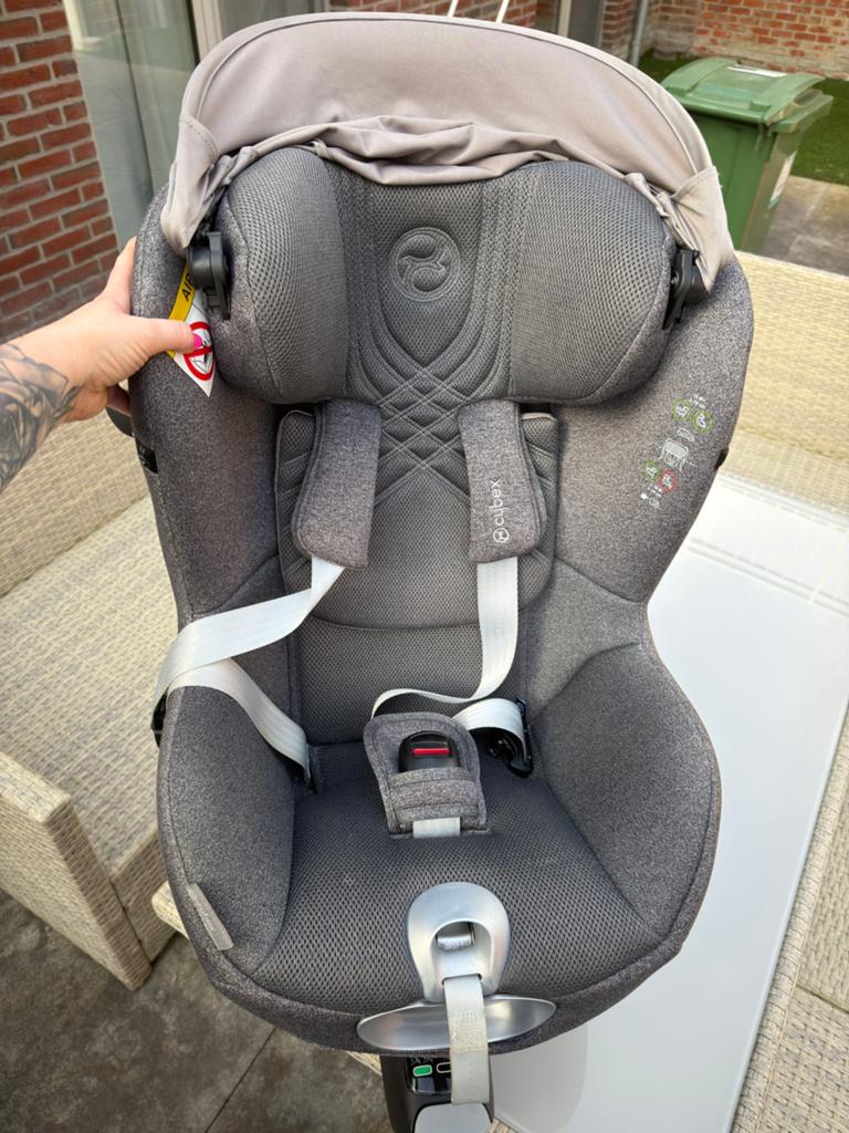 Cybex Sirona T-size + Base Mirage Grey, Autres marques, 0 à 18 kg, Mode veille, Comme neuf
