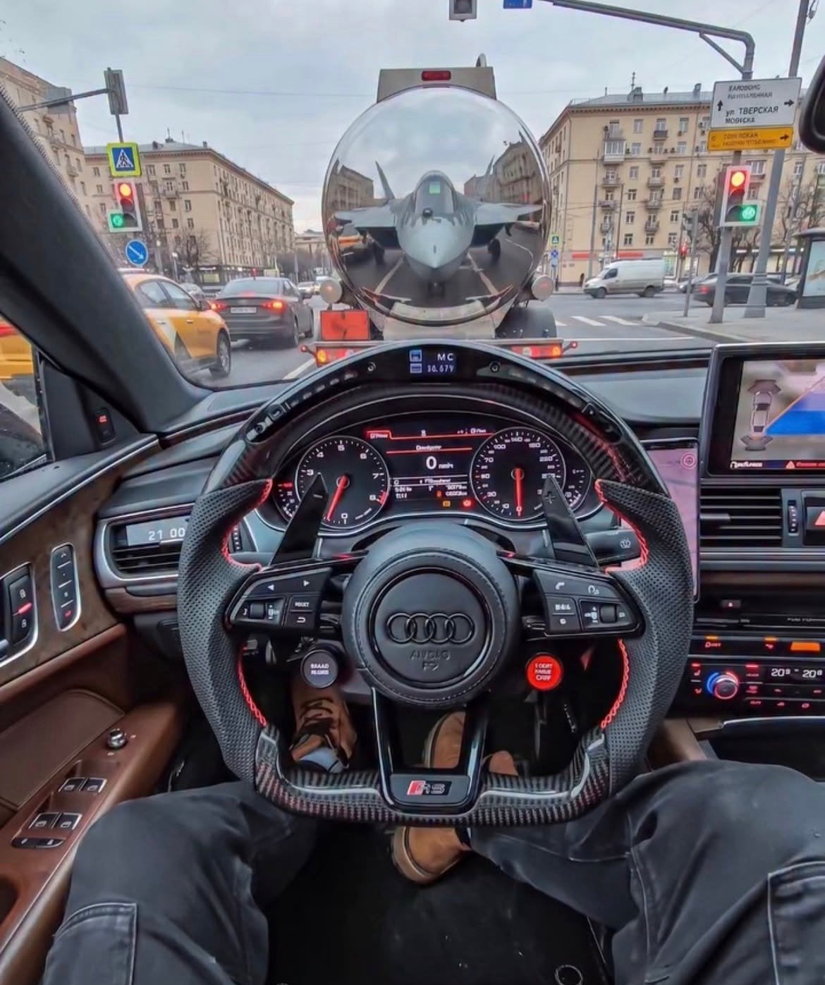 Custom Audi sportstuur | Carbon, LED & Alcantara, Auto-onderdelen, Ophalen of Verzenden, Audi