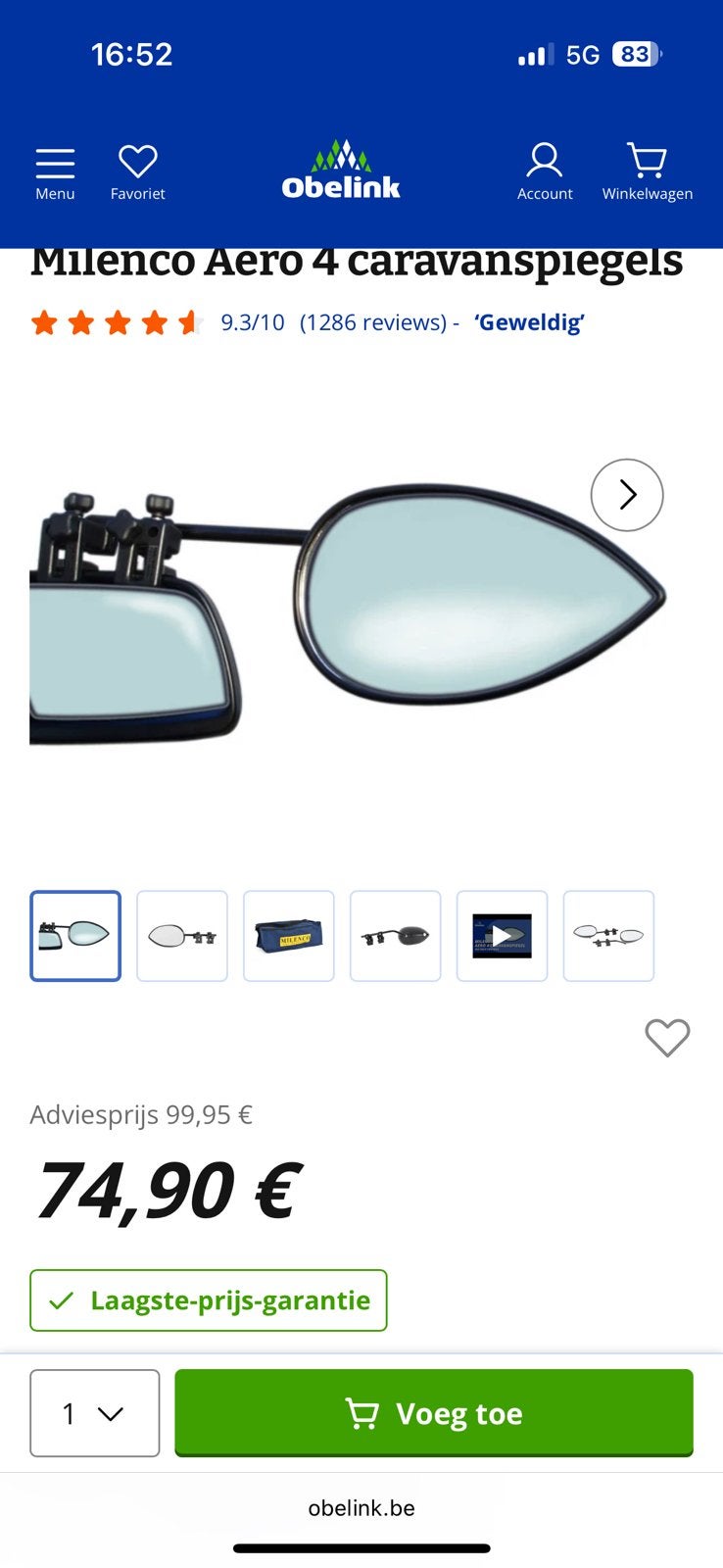 Caravan spiegels, Auto-onderdelen, Spiegels, Ophalen