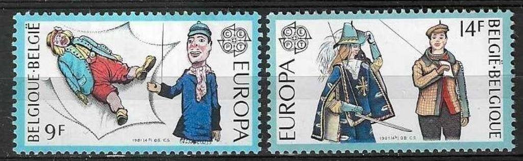 Belgique 1981 - Yvert/OBP 2006-2007 - Europe - Legends (PF), Envoi, Non oblitéré, Neuf, Europe
