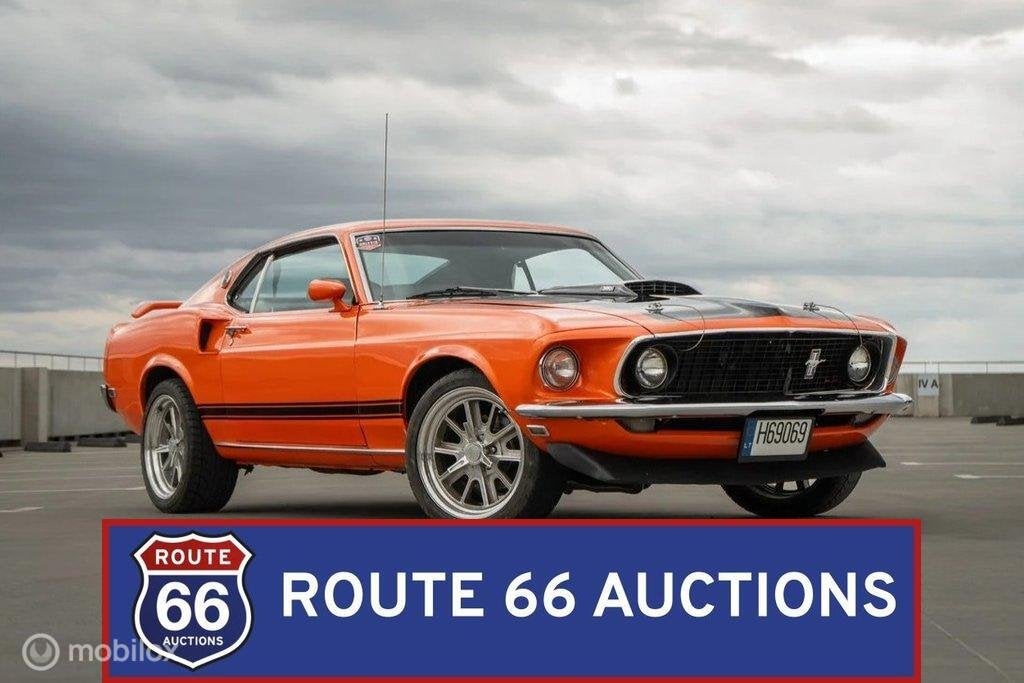 Ford Mustang Mach 1 | 1969 | Route 66 Auctions, Zwart, Bedrijf, Handgeschakeld, Overige carrosserie