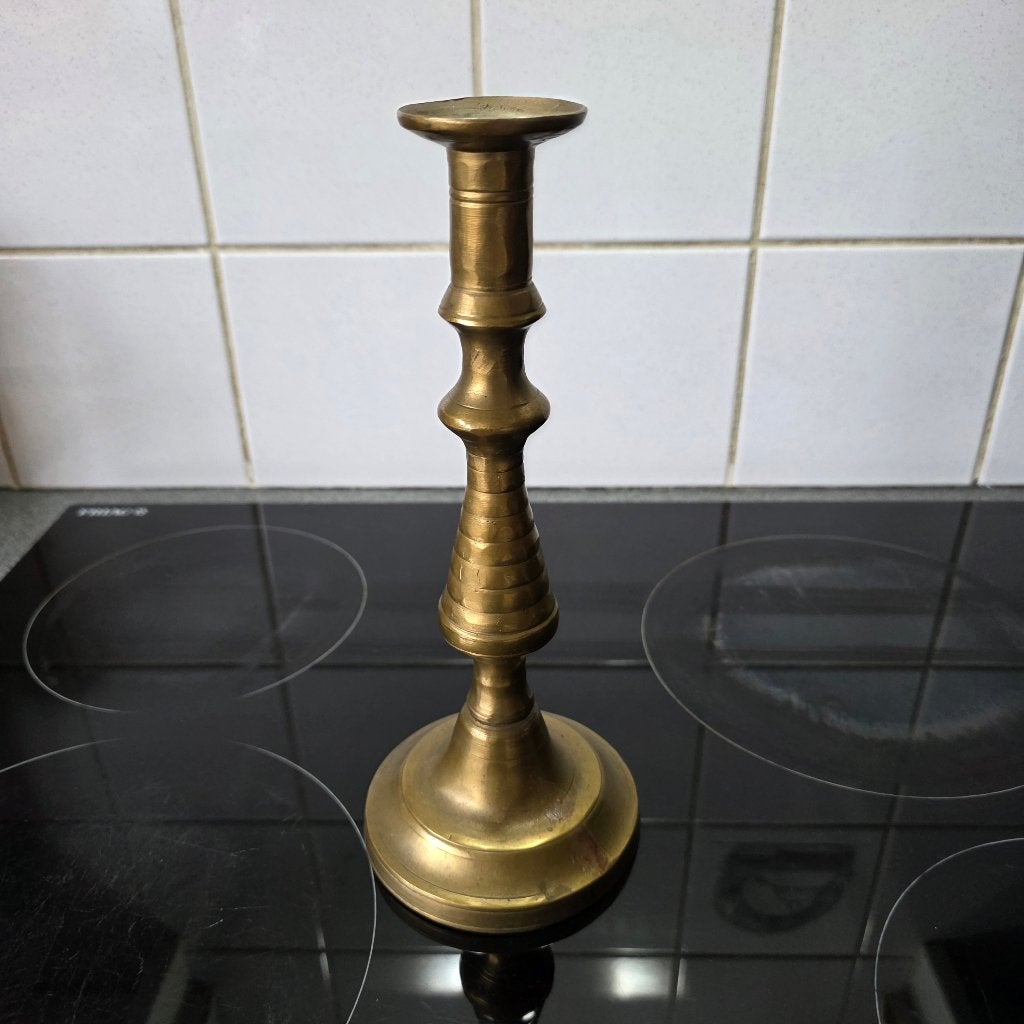 KOPEREN KANDELAAR ROND MODEL DIAMETER 10 CM, Ophalen of Verzenden, Koper