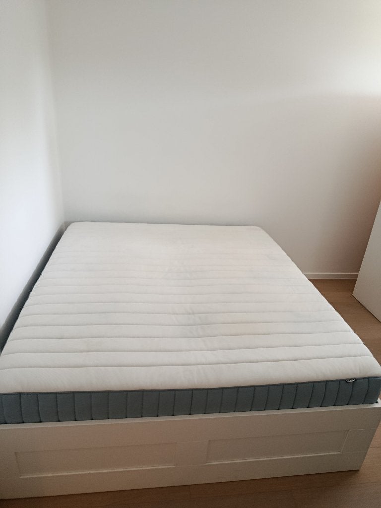 Lit complet Brimnes Ikea 180x200, Enlèvement, Utilisé, 180 cm, 200 cm