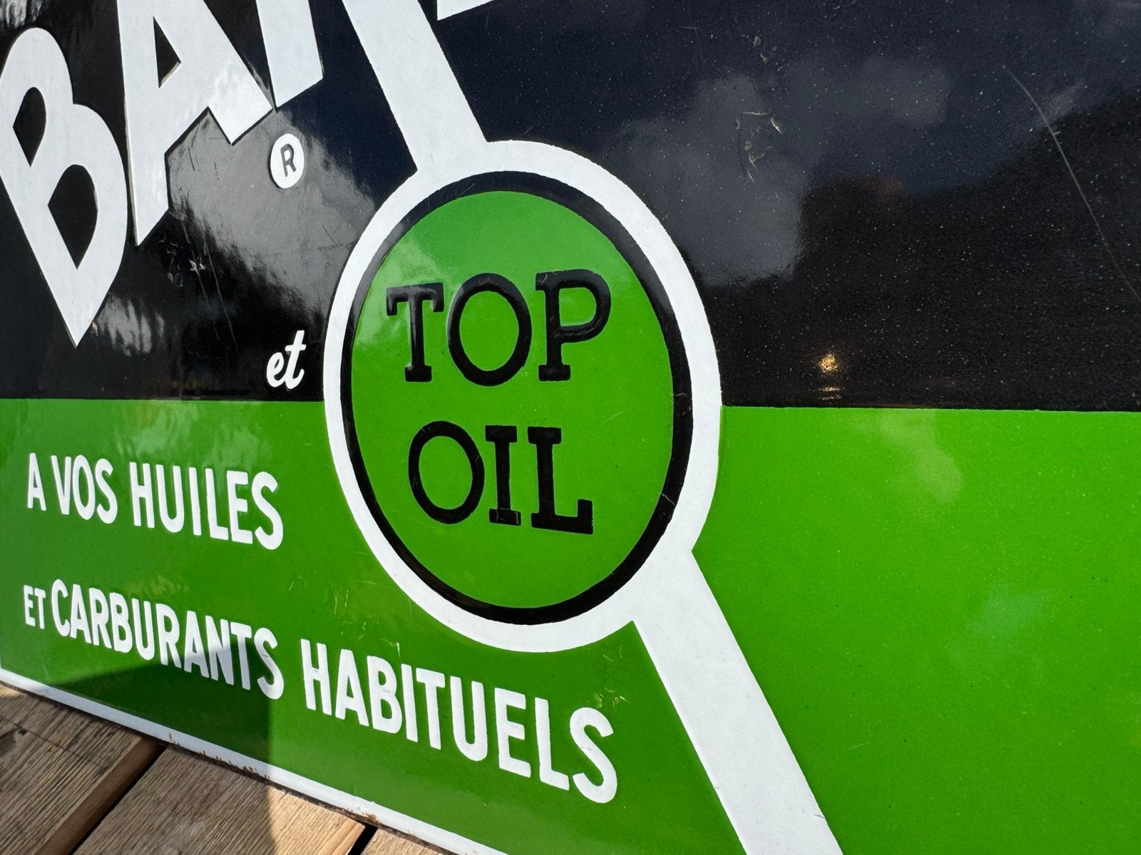 BARDAHL Top Oil emaille reclamebord, Ophalen of Verzenden, Gebruikt, Reclamebord