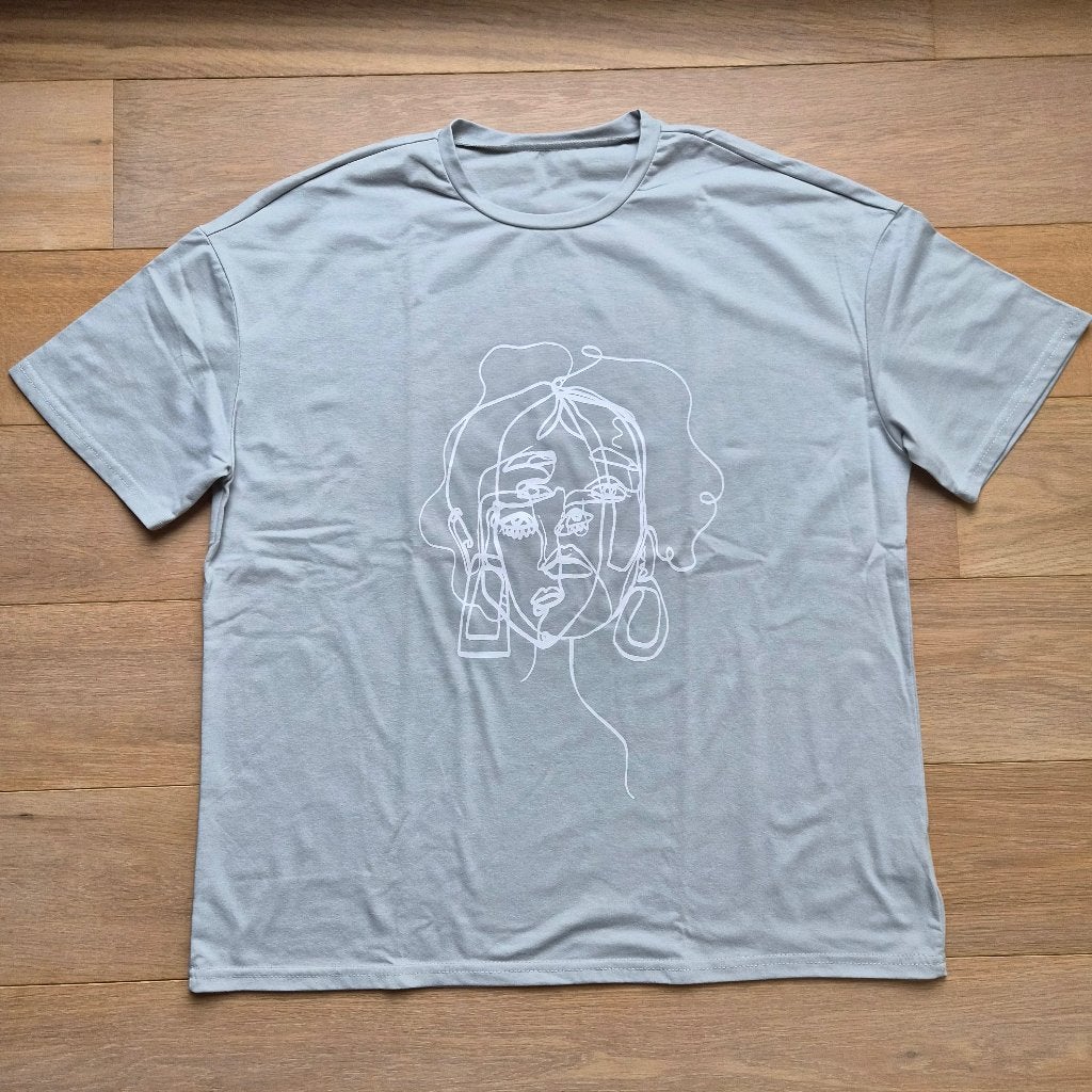 Oversized T-shirt, maat XS, Kleding | Dames, T-shirts, Ophalen of Verzenden, Korte mouw, Maat 34 (XS) of kleiner, Grijs
