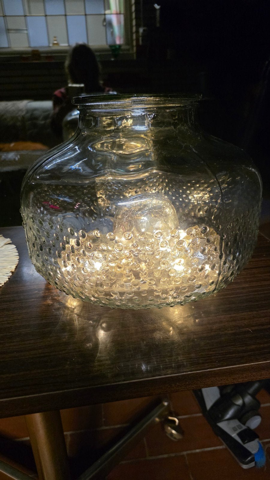 prachtige vintage stijl grond of tafel vaas, Glas, Ophalen of Verzenden, Nieuw, 34 cm