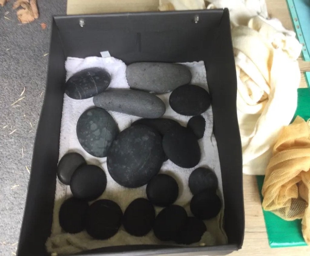 Spa Pro Massage Stone Heater + Lavastenen + Handleiding, Ophalen of Verzenden, Gebruikt, Hotstone