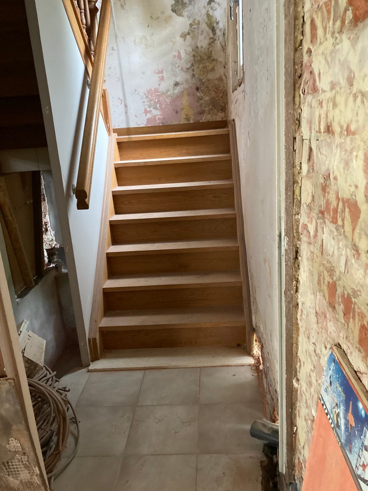 Eiken trap, Doe-het-zelf en Bouw, Ladders en Trappen, Ophalen, Zo goed als nieuw, Trap, 2 tot 4 meter