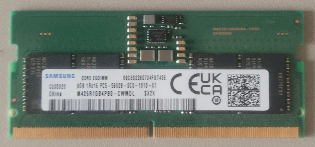 Samsung RAM SODIMM DDR5 8GB, Computers en Software, RAM geheugen, 8 GB, Ophalen of Verzenden, Zo goed als nieuw, DDR5