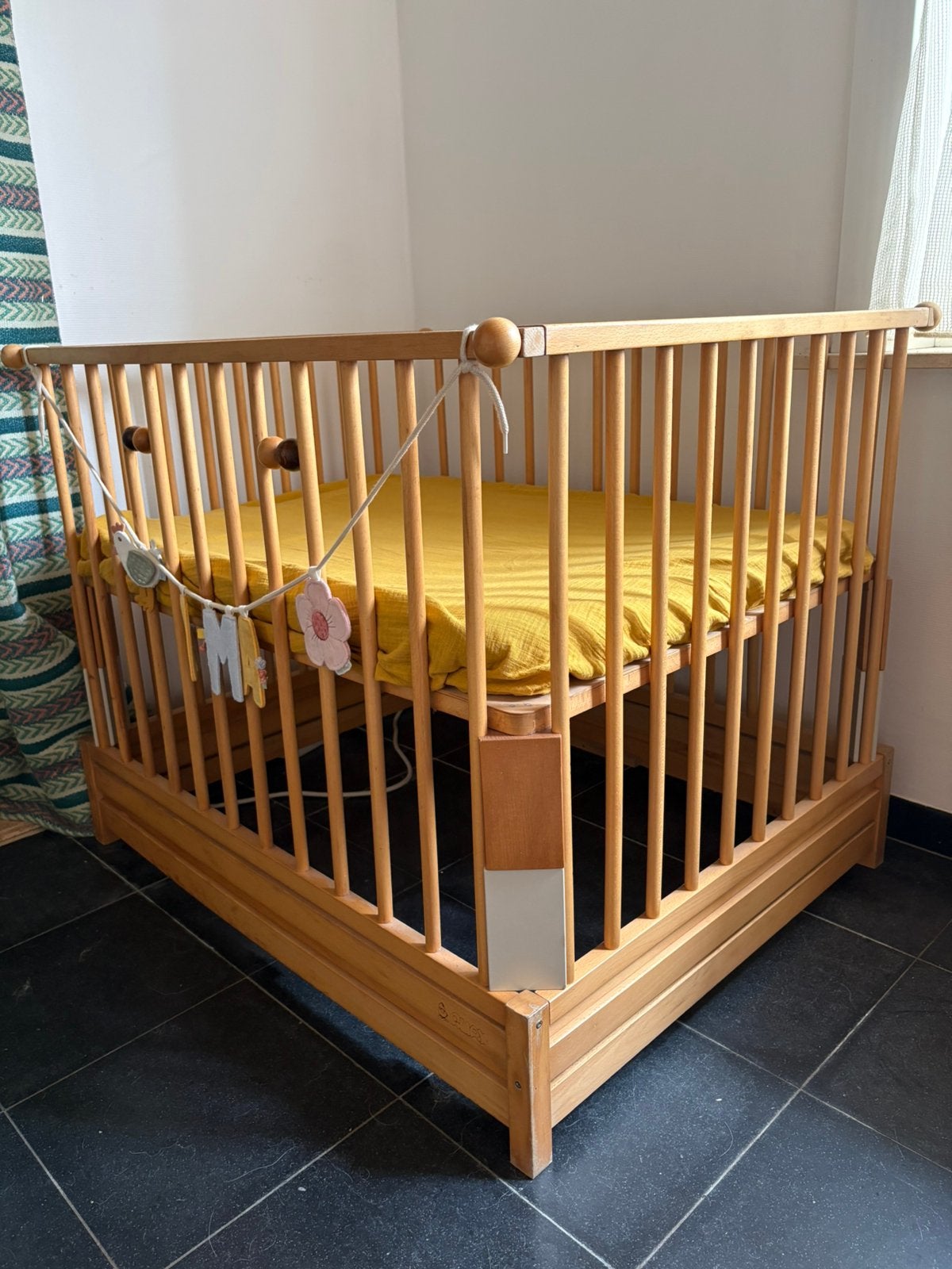 Babypark met matras, Kinderen en Baby's, Babyparken, Ophalen, Gebruikt, Rechthoekig, In hoogte verstelbaar