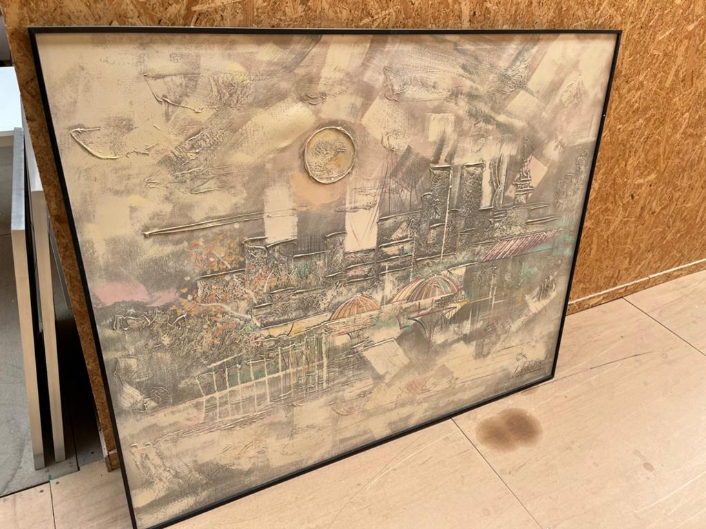 Stadslandschapsschilderkunst van Lee Reynolds, Ophalen, Gebruikt, 125 cm of meer, 75 cm of meer
