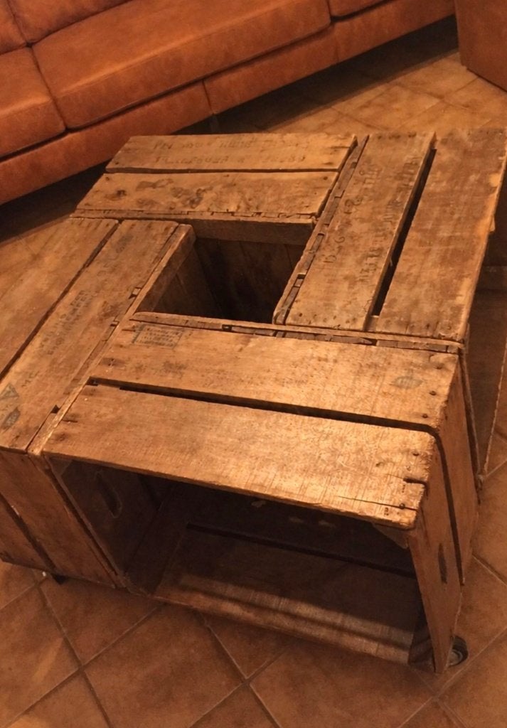 Handgemaakte salontafel, Maison & Meubles, Enlèvement ou Envoi, Industriële - landelijk, 50 à 100 cm, Carré