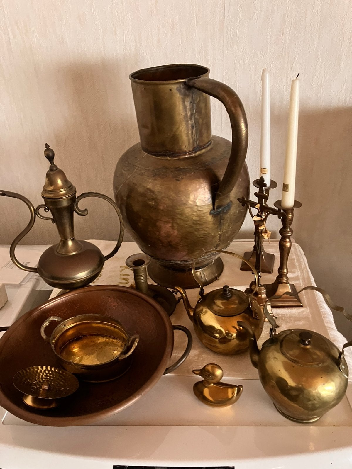 Set vintage koperen decoratie, Enlèvement, Cuivre