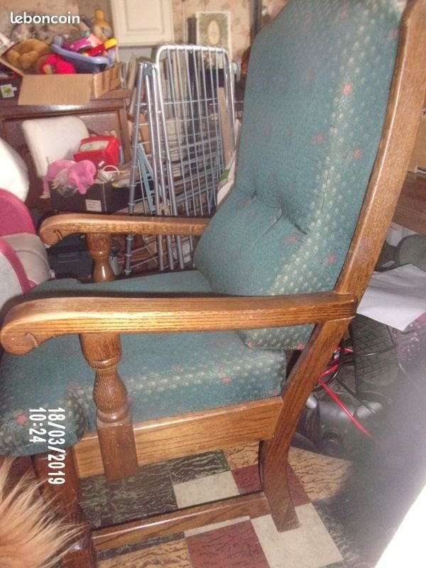 fauteuil ancien style voltaire vintage, Enlèvement