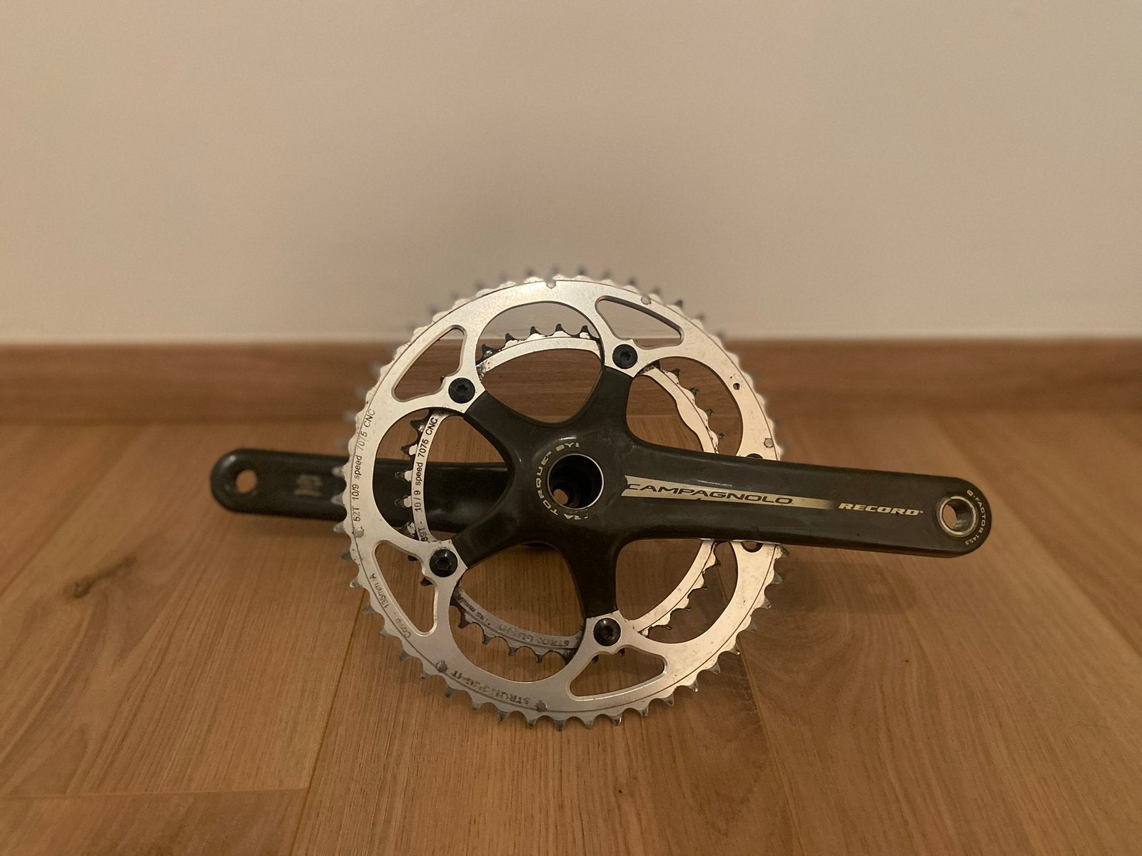 Campagnolo Record Crankset, Fietsen en Brommers, Fietsonderdelen, Crankstel of Pedalen, Ophalen of Verzenden, Zo goed als nieuw