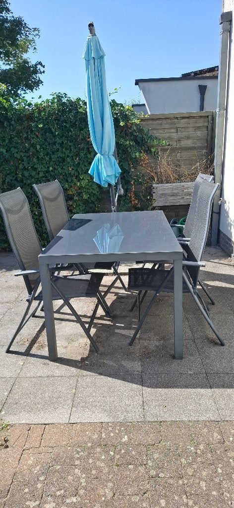 Tuintafel, Tuin en Terras, Ophalen, Gebruikt, Rechthoekig, Aluminium