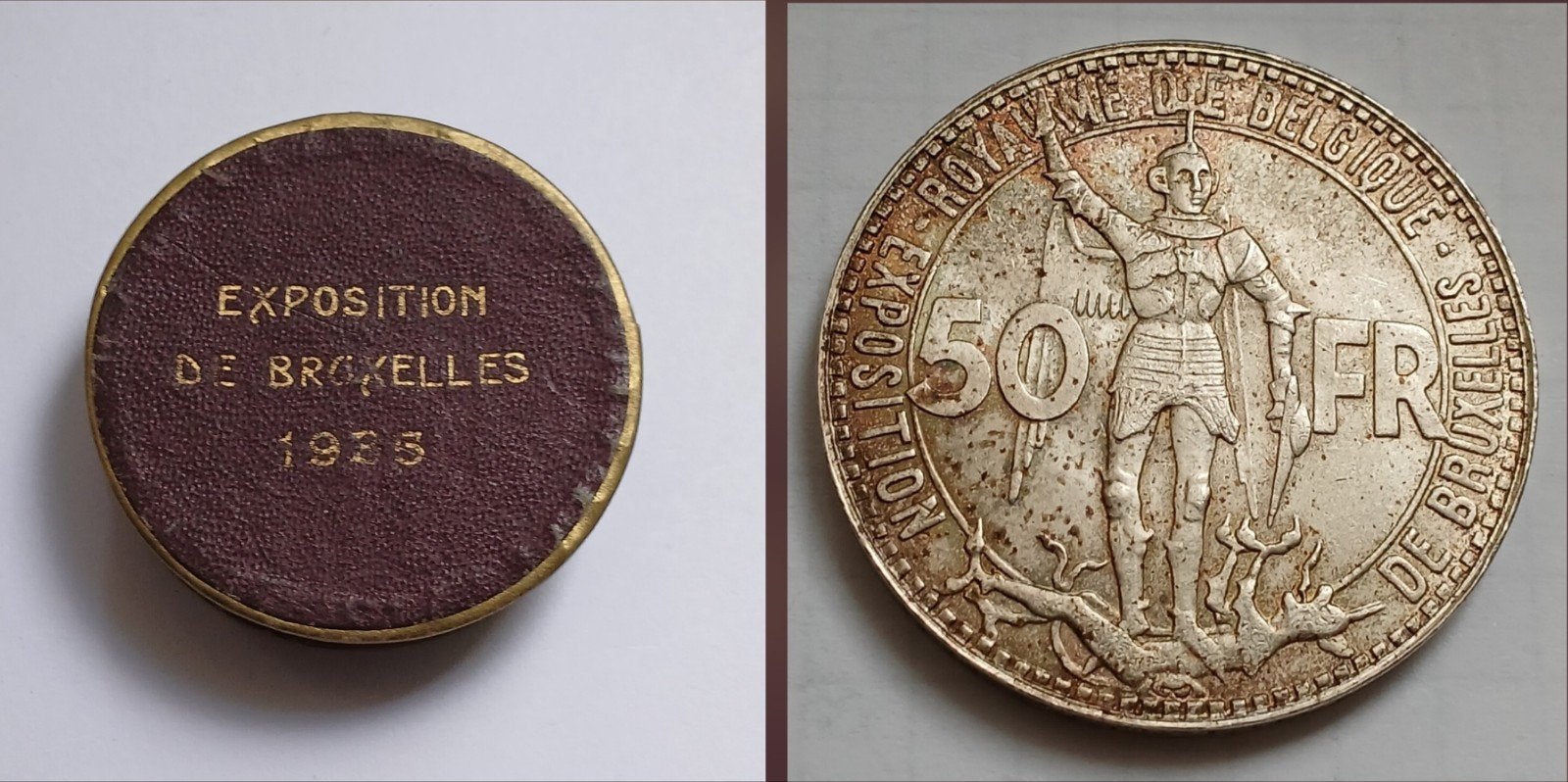 50 francs 1935 + boîte d'origine, Enlèvement ou Envoi