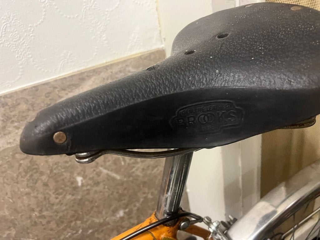 Brooks B66s zwart lederen fietszadel met veren, Fietsen en Brommers, Fietsonderdelen, Gebruikt, Zadel, Leer, Stadsfiets, Ophalen