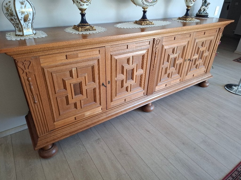 Complete eiken eetplaats - ophaal Sint-Lievens-Houtem, Maison & Meubles, Salles à manger complètes, Utilisé, 4 à 6 chaises, Enlèvement