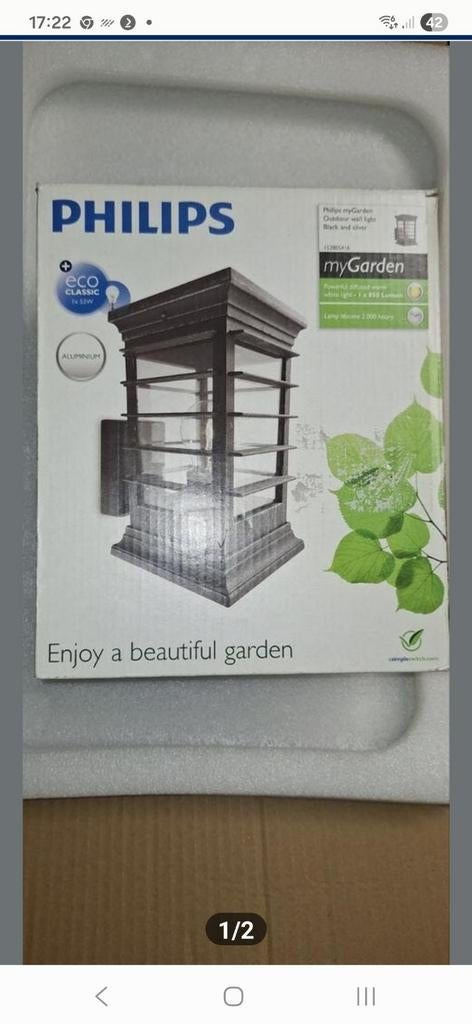 NOUVEAU : Lampe d'extérieur Philips MyGarden pour terrasse,, Jardin & Terrasse, Éclairage extérieur, Appliques murales, Aluminium