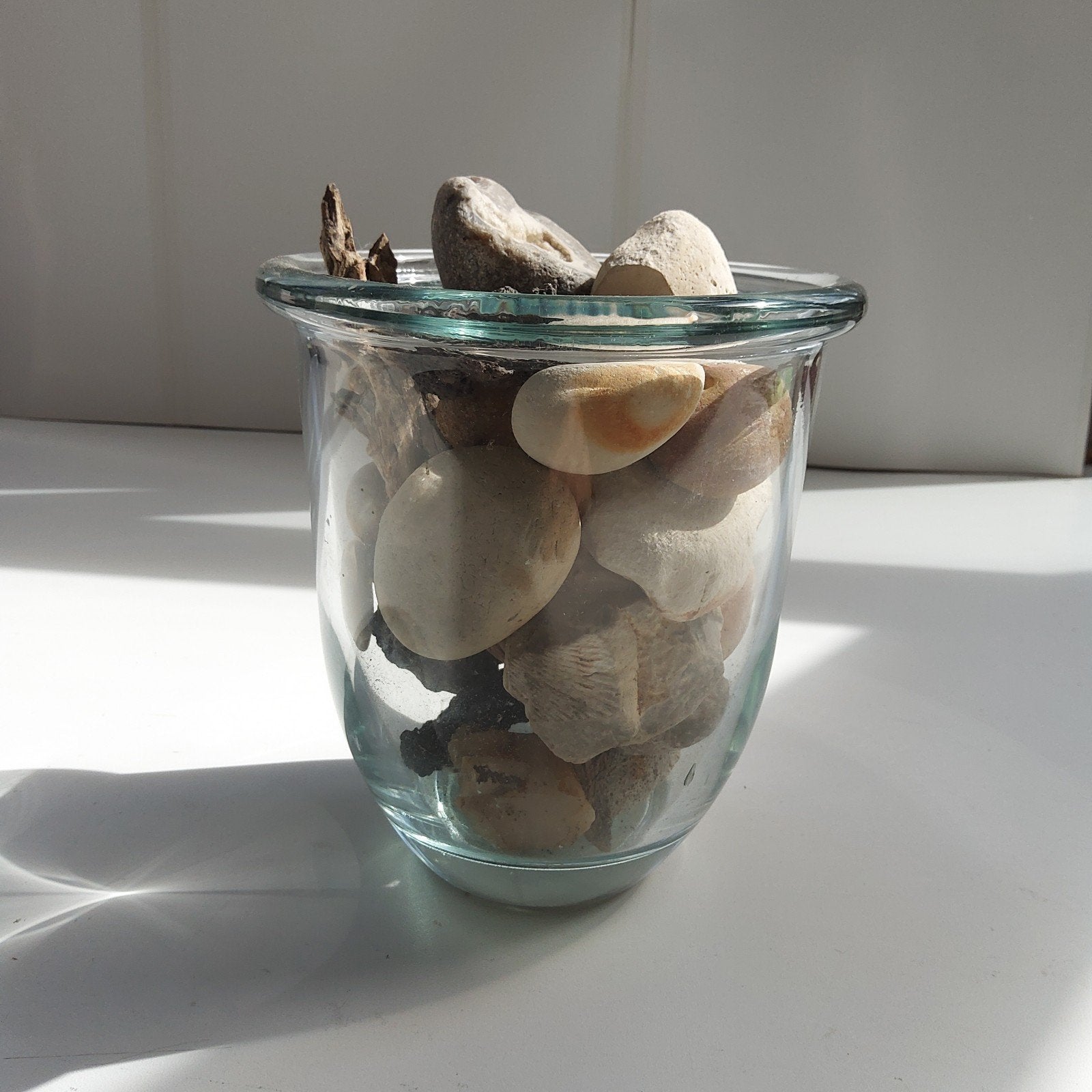 Transparante pot in zwaar glas., Maison & Meubles, Accessoires pour la Maison | Autre, Comme neuf, Verre, Enlèvement ou Envoi