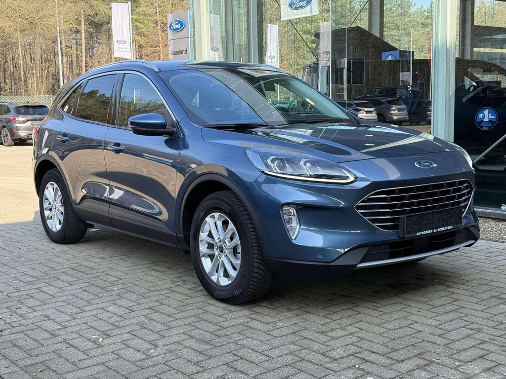 Ford Kuga Titanium PHEV AUT (bj 2023, automaat), Auto's, Gebruikt, Parkeersensor, Blauw, 2522 cc
