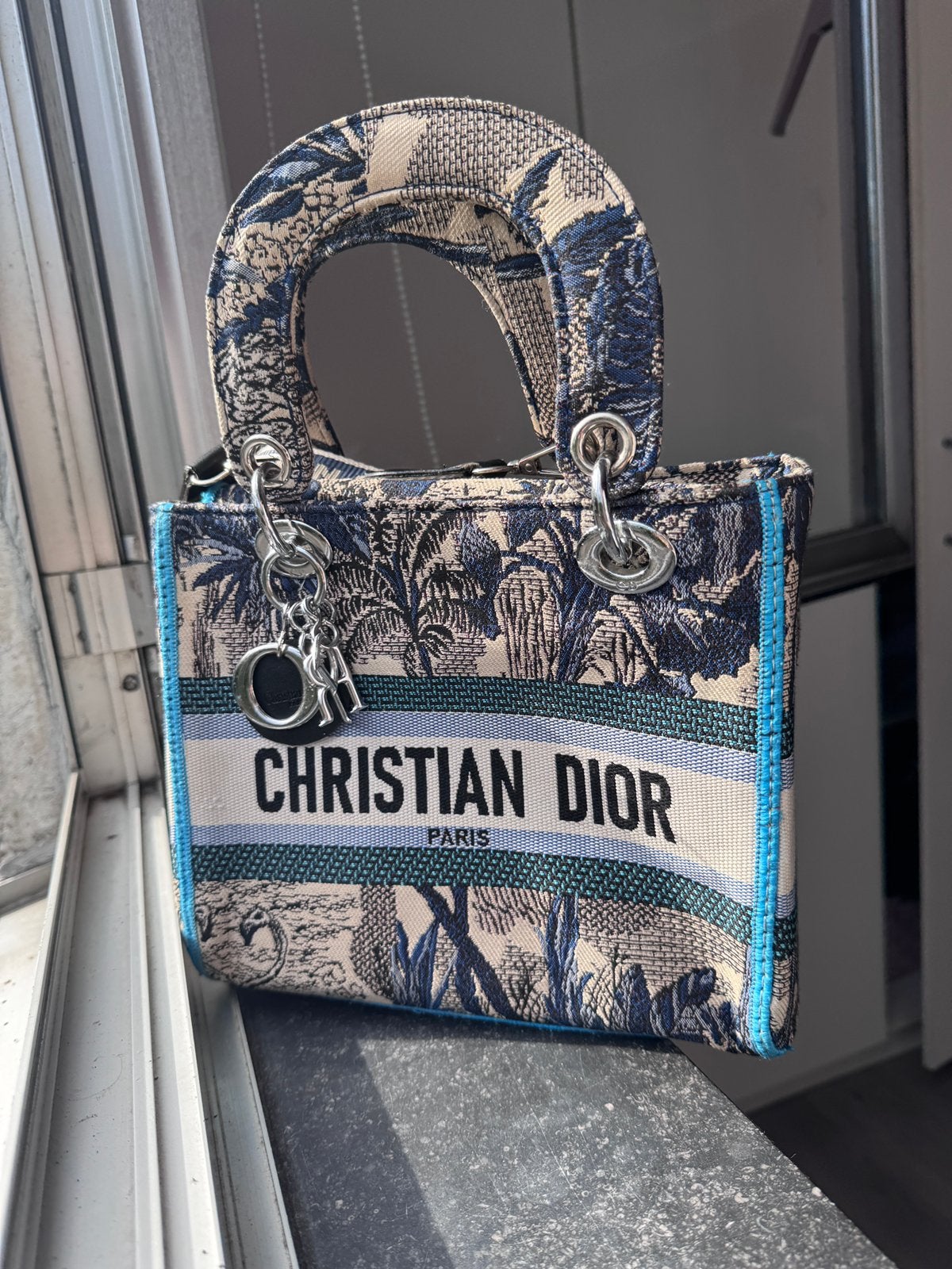 Stijlvolle handtas/schoudertas ‘Christian Dior’, Ophalen, Blauw, Zo goed als nieuw, Met slot