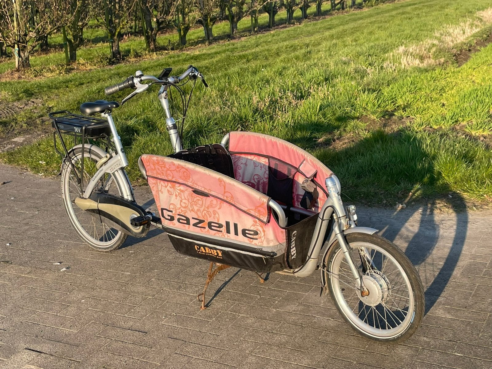 Elektrische bakfiets (VOLLEDIG GEREVISEERD), Fietsen en Brommers, Ophalen, 47 tot 50 cm, Versnellingen, Zo goed als nieuw