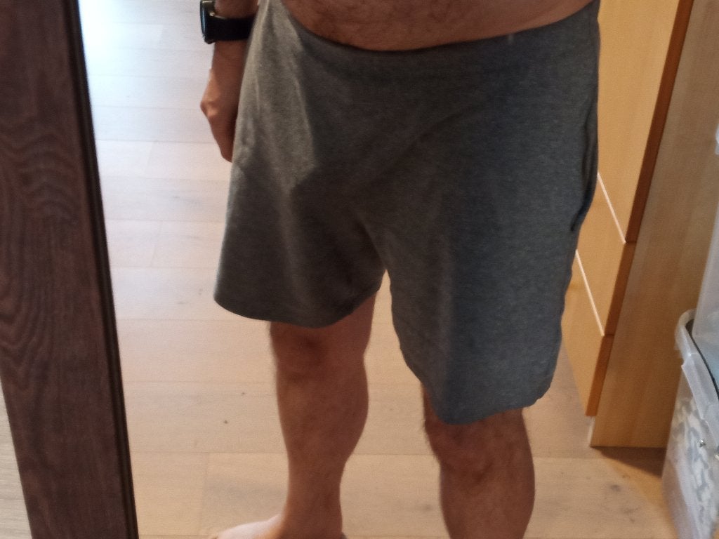 Short running gris, Kleding | Heren, Sportkleding, Wandelen of Outdoor, Ophalen of Verzenden, Zo goed als nieuw, Grijs