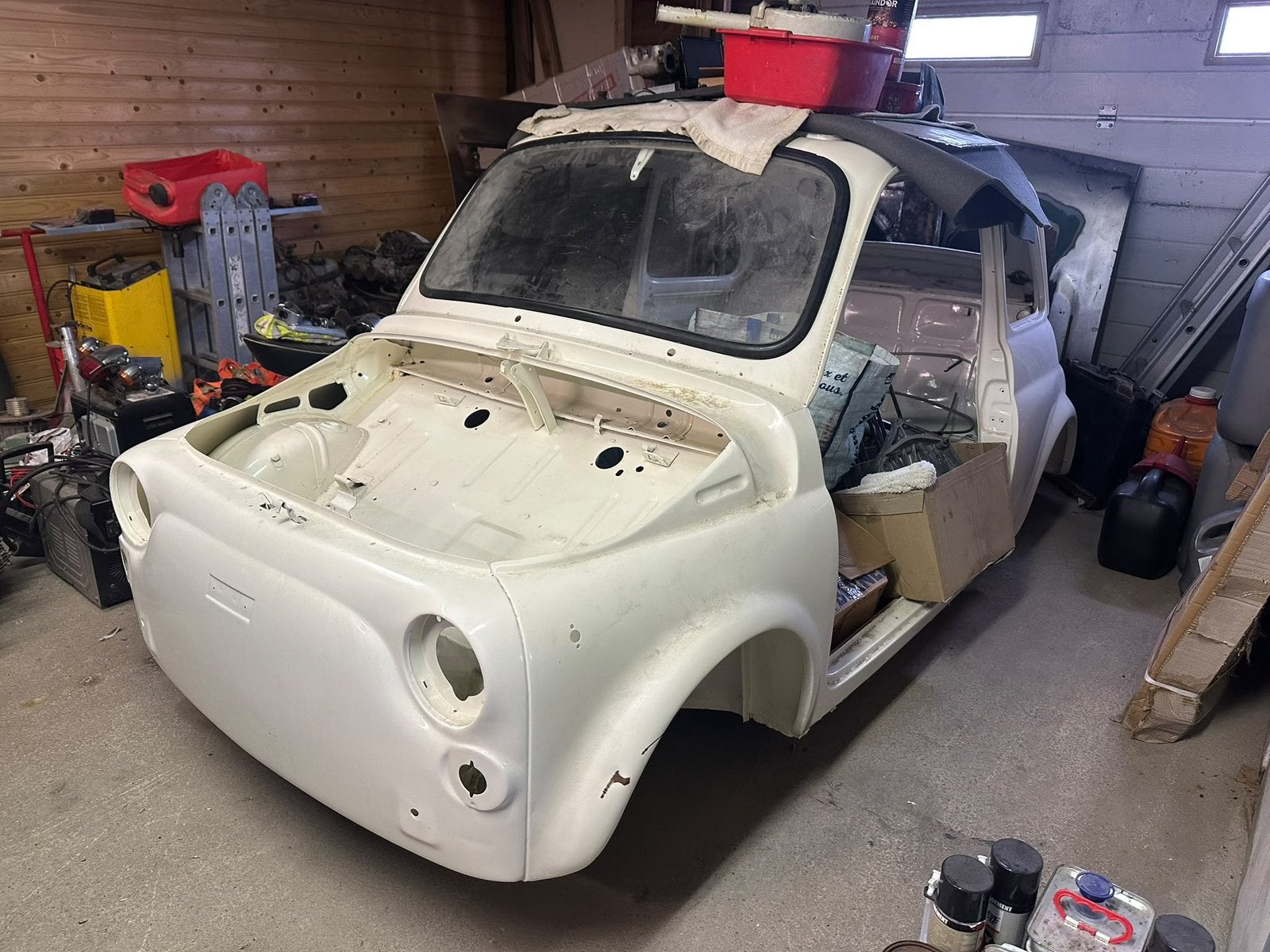 Fiat 500 oldtimer project, Ophalen, Voor, Fiat