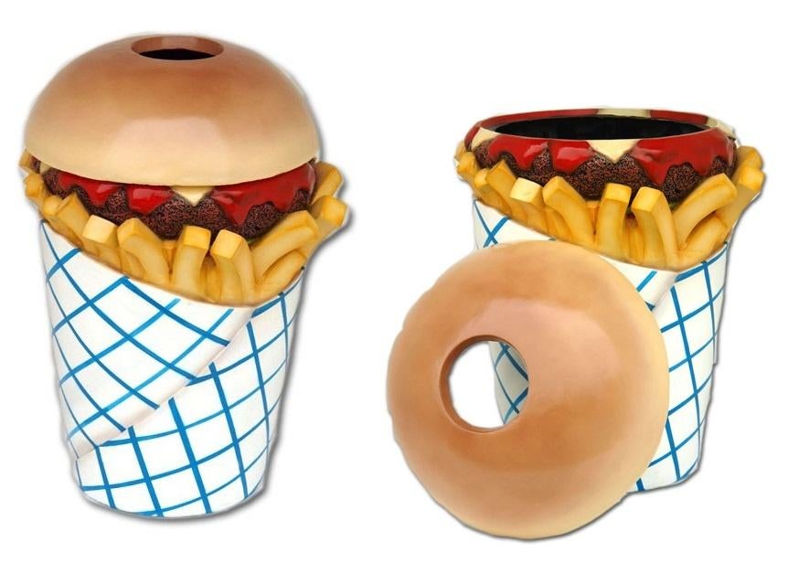 Afvalbak Patatzak / Hamburger/ IJs – 103 cm, Ophalen, Nieuw