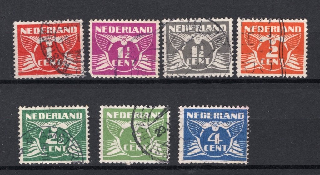 PAYS-BAS 170/176 estampillés 1926-1935 - Colombe volante -4, Envoi, Jusqu'à 1940, Affranchi