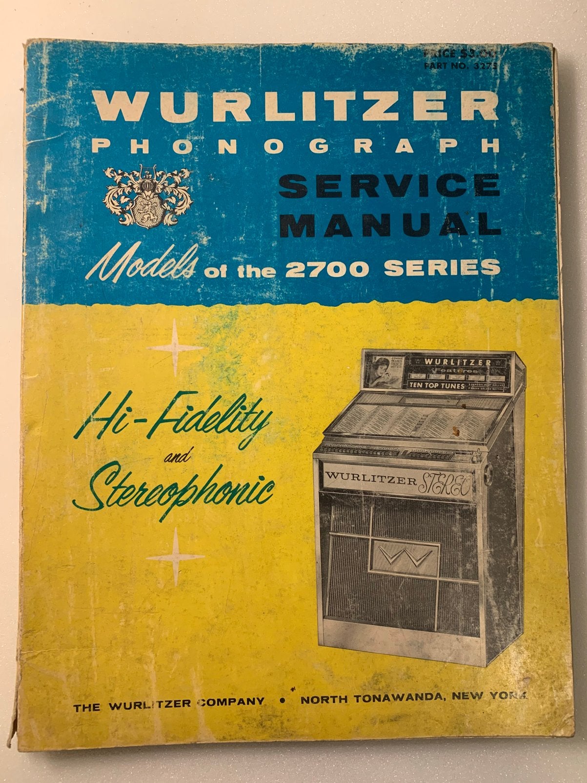 Wurlitzer 2700 service manual (original), Enlèvement, Utilisé, Wurlitzer
