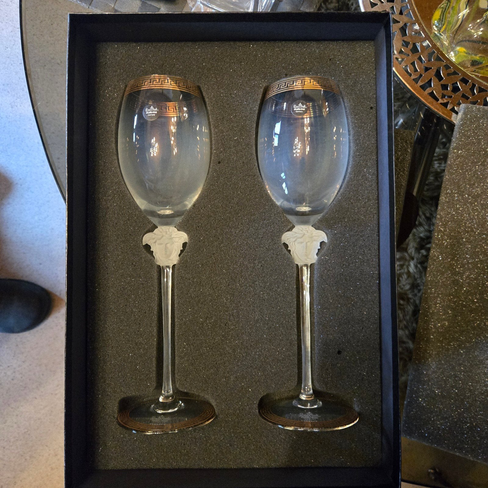 Versace cristal glas, Maison & Meubles, Enlèvement ou Envoi, Comme neuf, Verre, Autres types