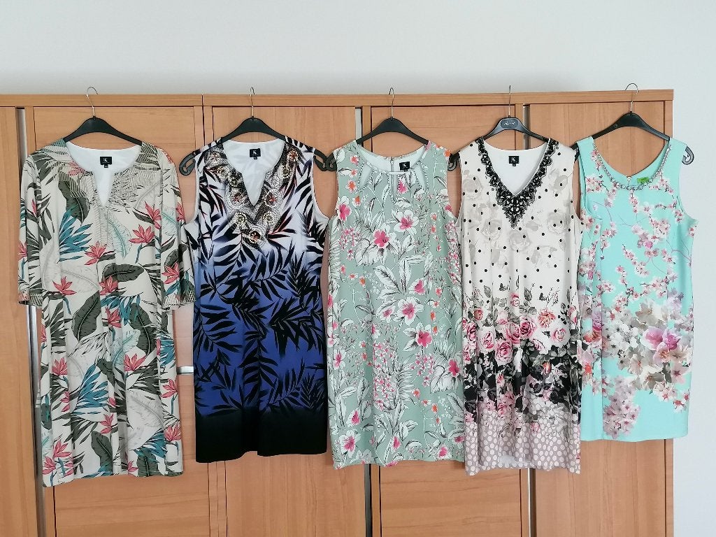 Kleedjes k design en batida XL XXL maat 5 en 6, 48 10€/stuk, Overige kleuren, Maat 42/44 (L), Zo goed als nieuw, Boven de knie