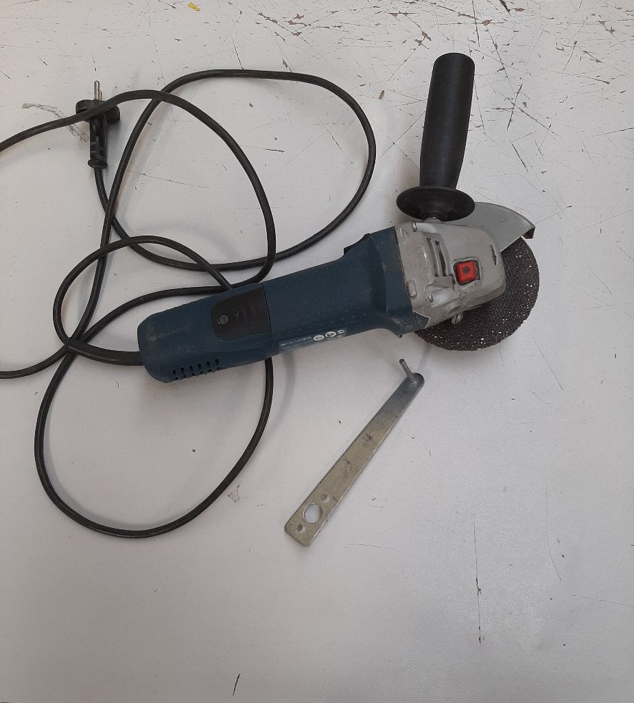 bosch blauw gws 7-115 proffesional kleine haakse slijper, Doe-het-zelf en Bouw, Ophalen, Gebruikt