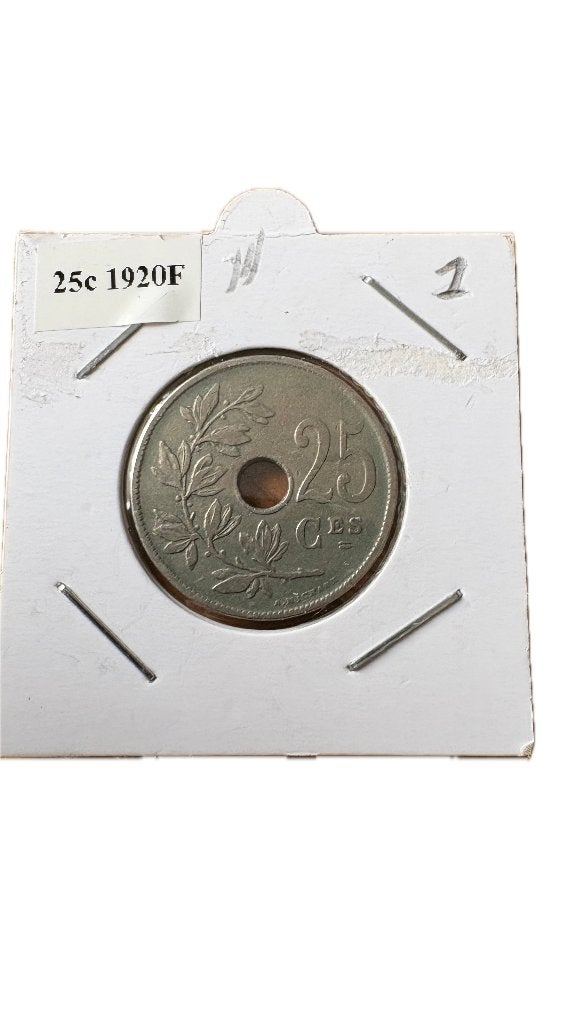 ALBERT I: 25 CENT 1920F (3), Postzegels en Munten, Munten | België, Ophalen of Verzenden