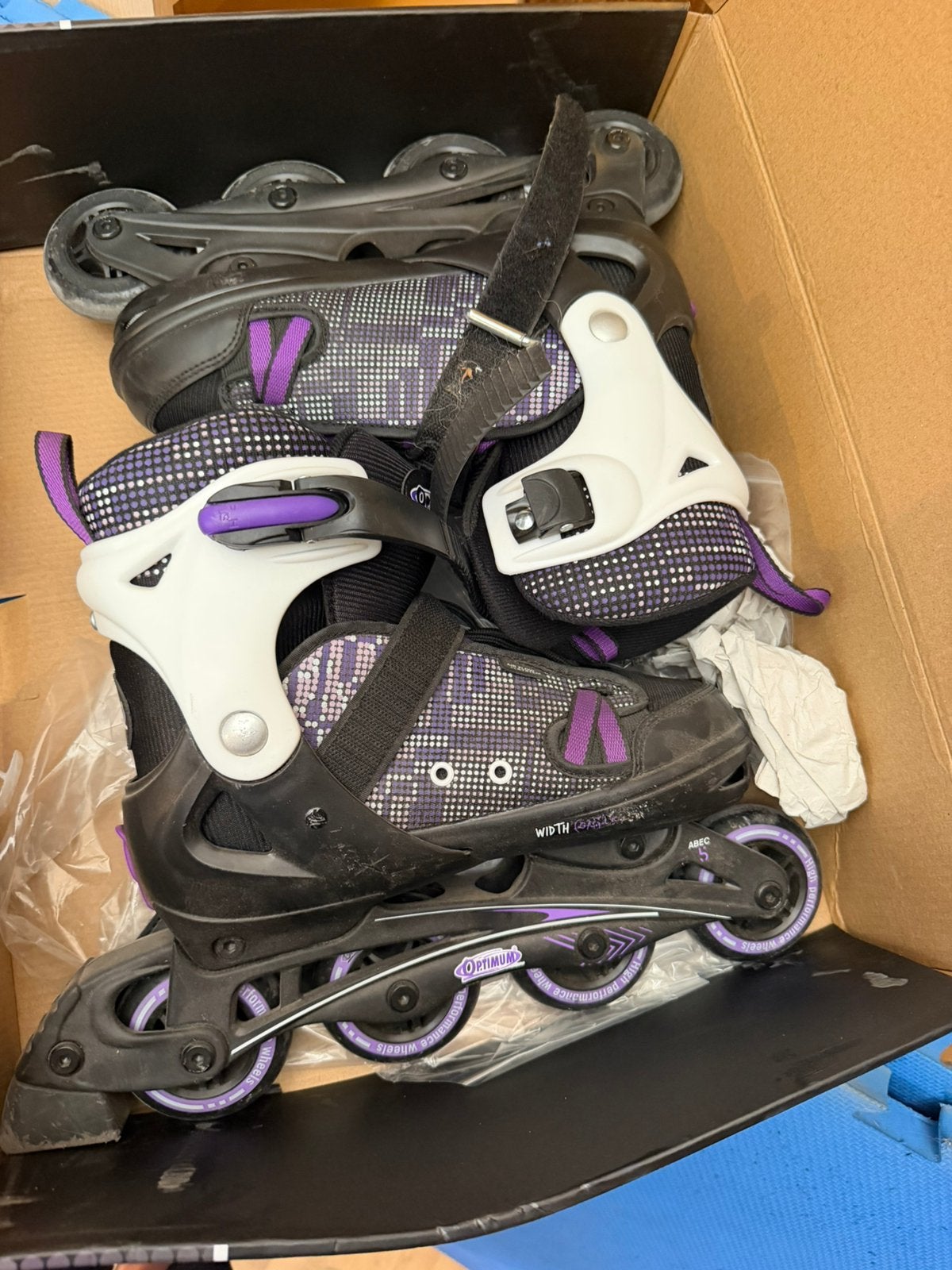 Optimum inline skates maat 37-40, Sport en Fitness, Skeelers, Verstelbaar, Zo goed als nieuw, Inline skates 4 wielen, Ophalen