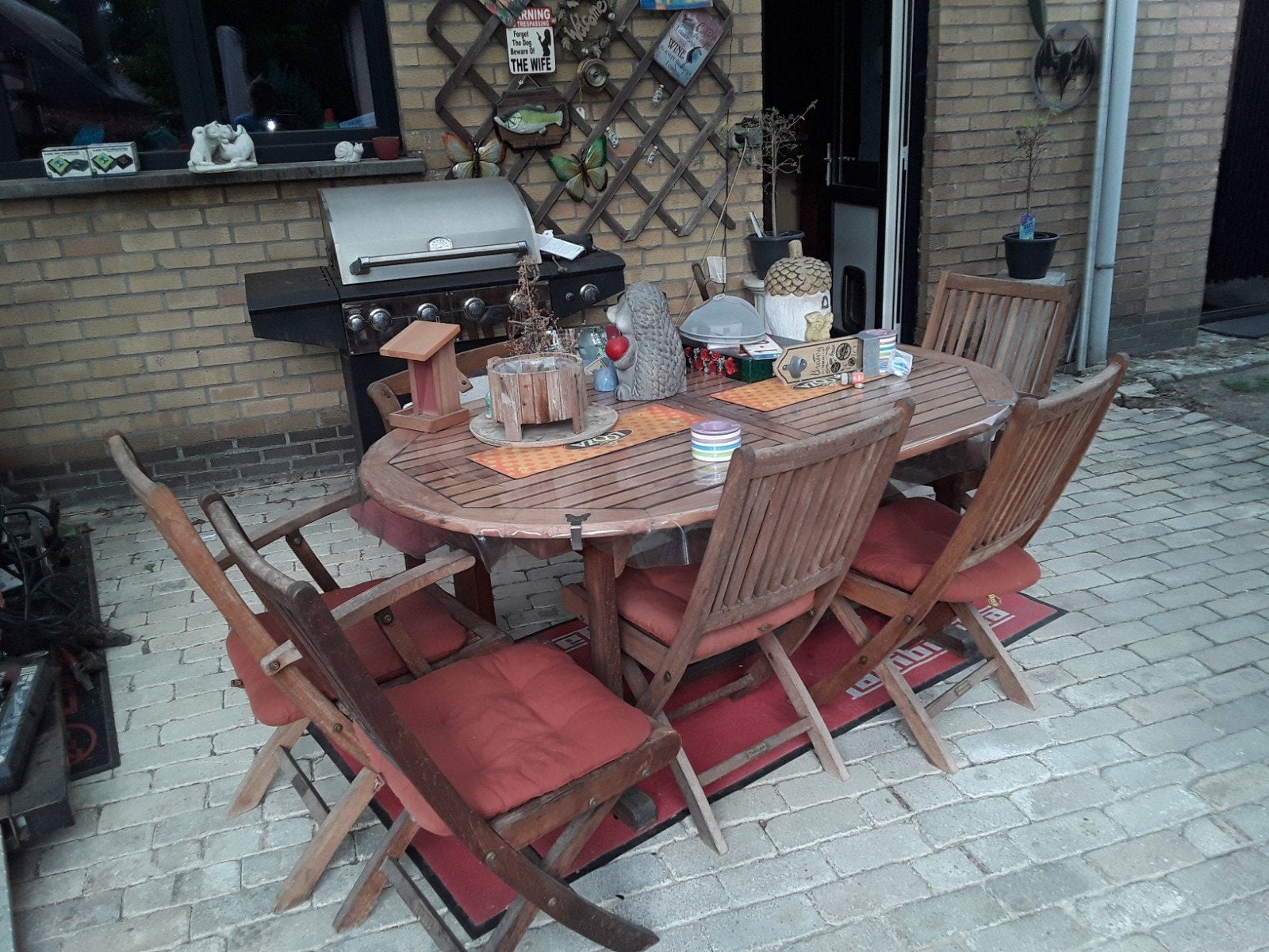 teaken tuinset, Enlèvement ou Envoi, Salons de jardin
