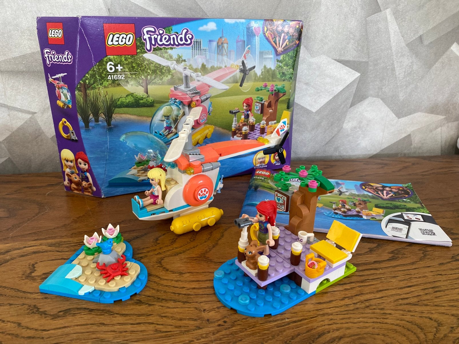 Lego friends dierenkliniek reddingshelikopter, Enlèvement, Comme neuf