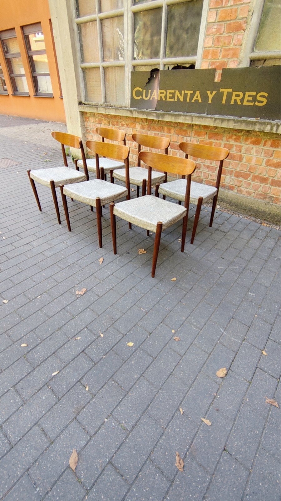 6 vintage designstoelen — Oswald Vermaercke voor V-Form, Be, Ophalen